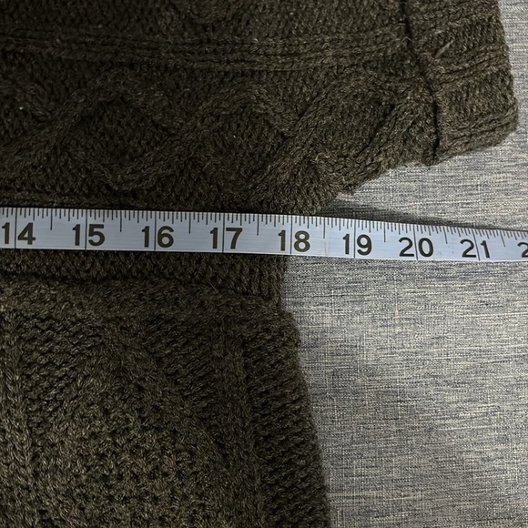 Women’s Nine West Size L Short Sleeve Large Knit Oversized Collar Gray Sweater - Picture 4 of 6